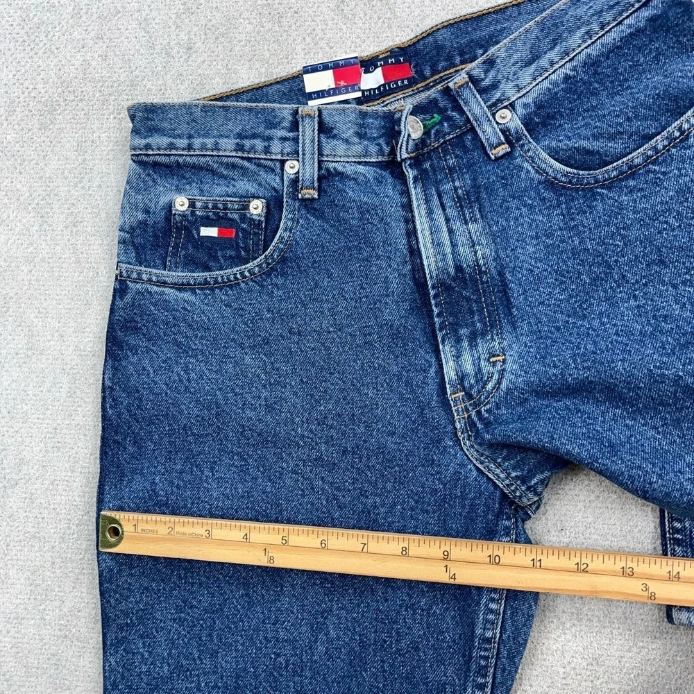 Vintage Tommy Hilfiger Jeans Women 4 Relaxed Fit Straight Baggy 90s Deadstock